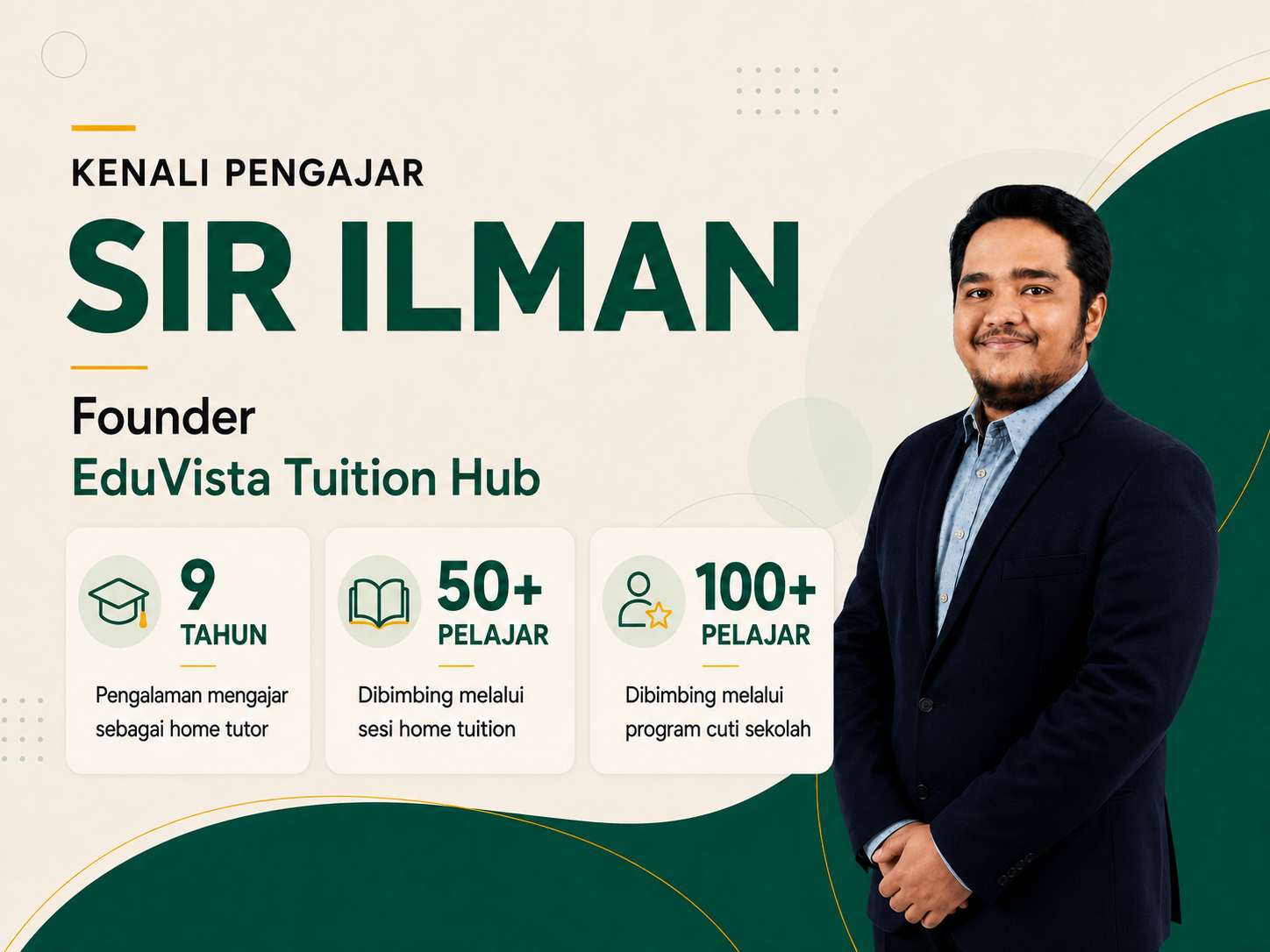 Sir Ilman Zamri, Founder EduVista Tuition Hub
